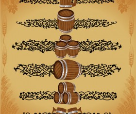 Vintage beer style backgrounds vector 01