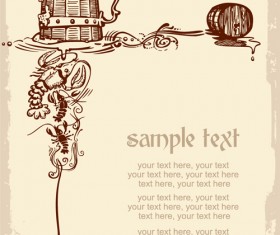 Vintage beer style backgrounds vector 02