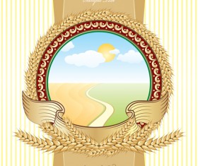 Set of Vivid Beer label vector 02