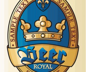 Set of Vivid Beer label vector 03