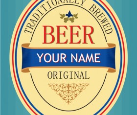 Set of Vivid Beer label vector 05