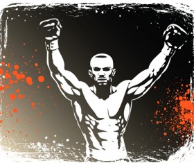 Set of Boxing design elements vector 01