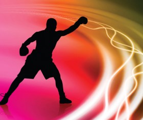 Set of Boxing design elements vector 02