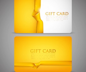 Ribbons knot card vector 01