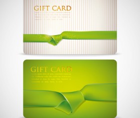 Ribbons knot card vector 02