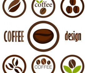 Set of Coffee logo design elements mix vector 02