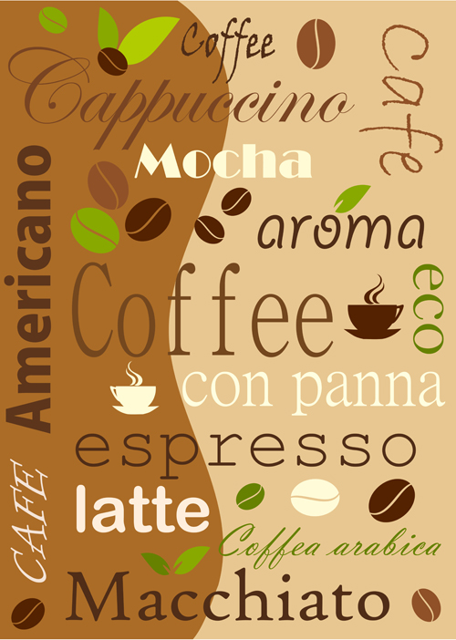 Set of Coffee logo design elements mix vector 05
