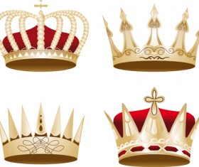 Noble of Crown design vector set 03