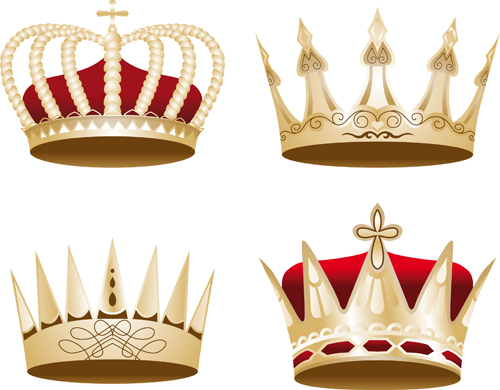 Noble of Crown design vector set 03
