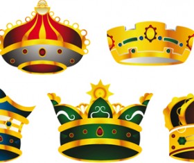 Noble of Crown design vector set 05