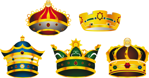 Noble of Crown design vector set 05
