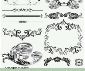 Old Calligraphic design elements vector set 02