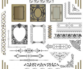 Old Calligraphic design elements vector set 05