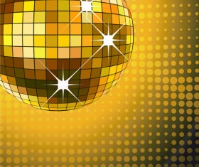 Set of Disco Ball theme background vector 04