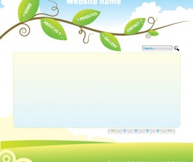 Ecologic with green design  background vector 03