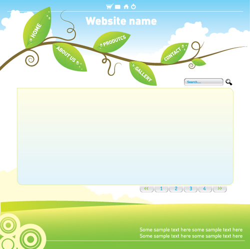 Ecologic with green design  background vector 03