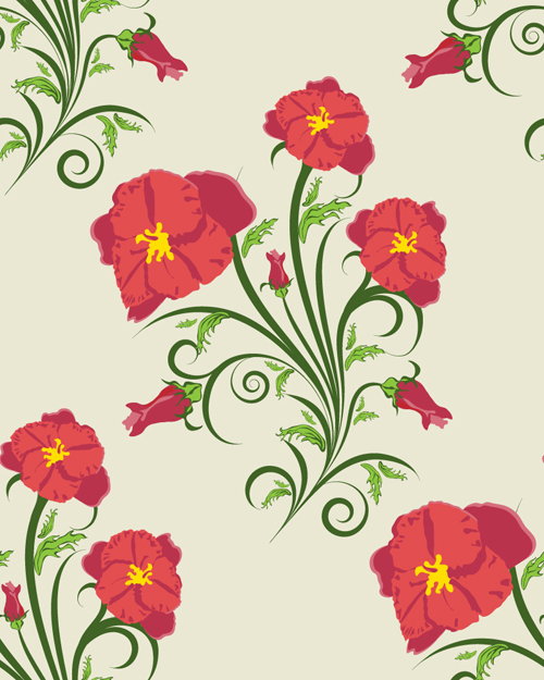 Elements of floral backgrounds vector illustration 03