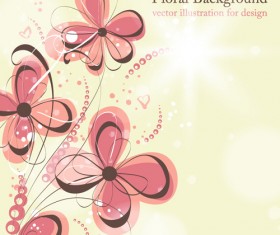 Elements of floral backgrounds vector illustration 04