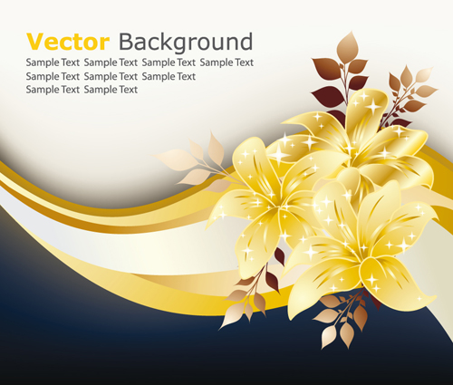 Elements of floral backgrounds vector illustration 07