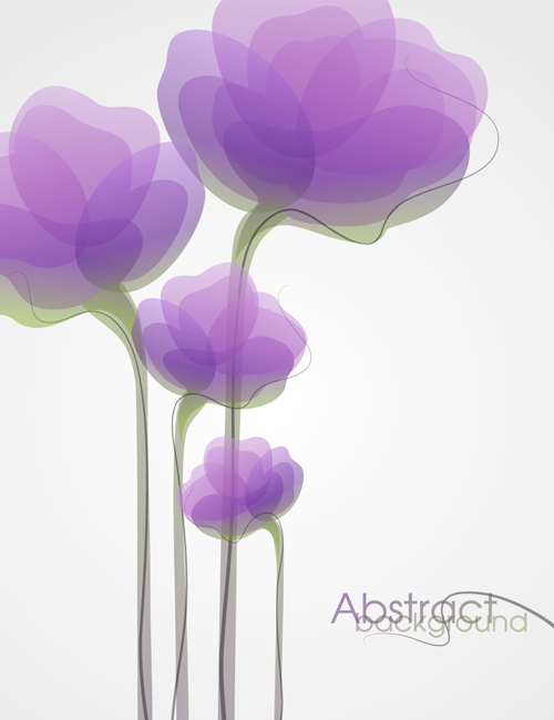 Elements of floral backgrounds vector illustration 09
