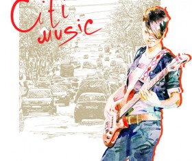 Different Glamorous woman design vector set 03