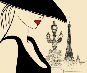 Different Glamorous woman design vector set 04