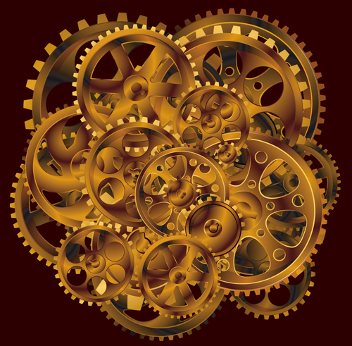 Set of Gears assemble vector backgrounds 02