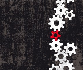Set of Gears assemble vector backgrounds 03