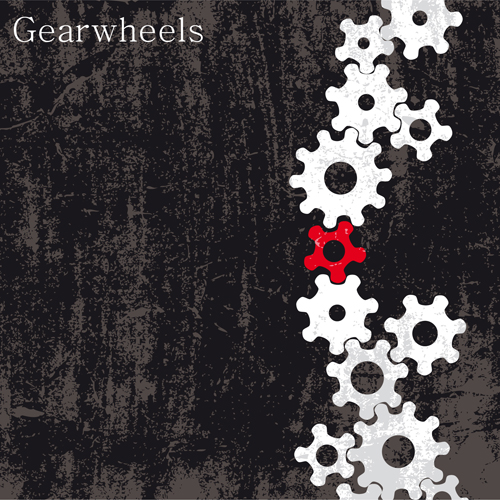 Set of Gears assemble vector backgrounds 03