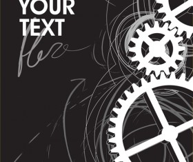 Set of Gears assemble vector backgrounds 05