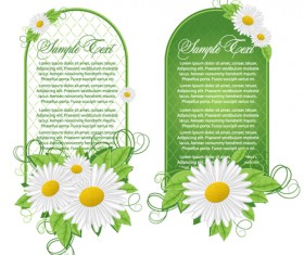 Green floral frame vector set 02