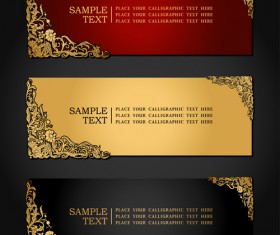 Elements of Luxury invitation background vector 03