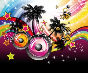 Set of musical event flyer cover vector 05