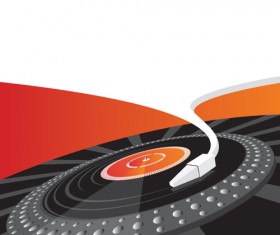 Set of music elements vector graphic 03