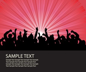 Set of music elements vector graphic 04