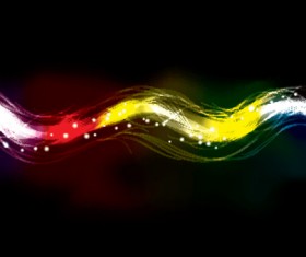 Set of Neon spectrum design vector background 01