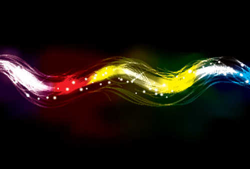 Set of Neon spectrum design vector background 01