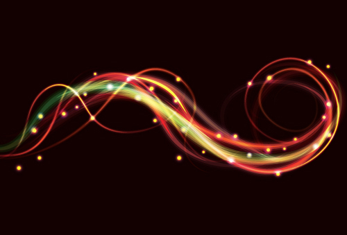 Set of Neon spectrum design vector background 02