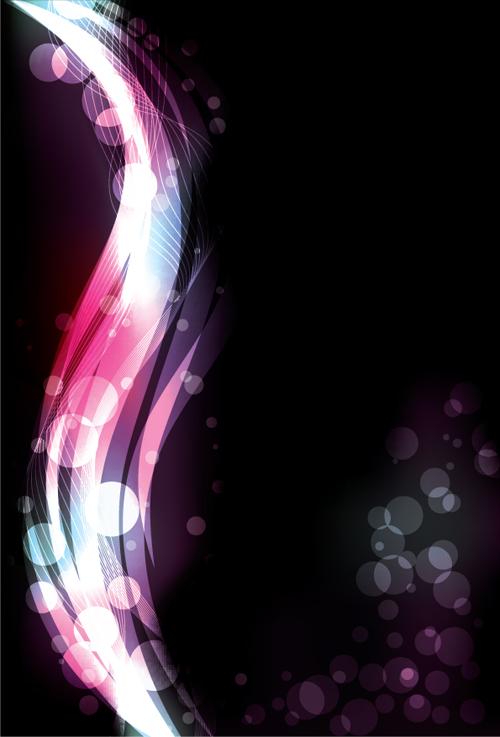 Set of Neon spectrum design vector background 04