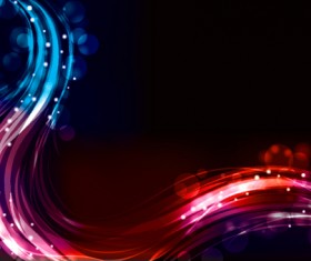 Set of Neon spectrum design vector background 05