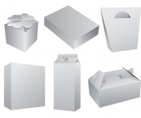 Set of Paper Packaging Box design vector 05