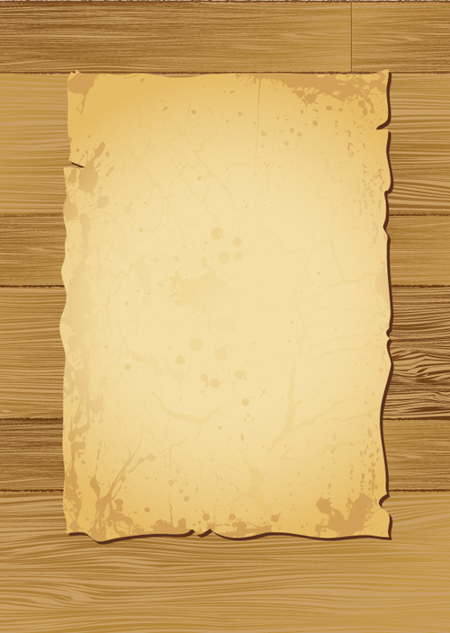 Old Paper on the wood vector set 01 free download