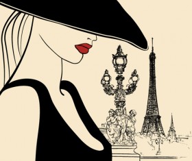Stylish Paris elements vector set 02