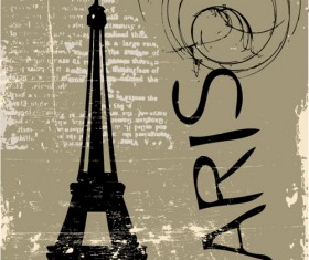 Stylish Paris elements vector set 04