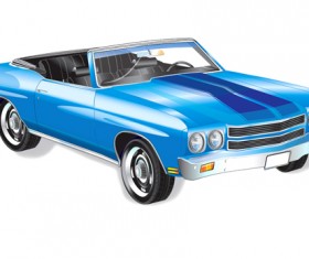 Various color of Retro cars vector 01