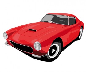 Various color of Retro cars vector 04