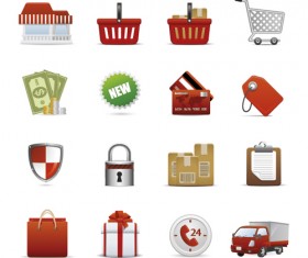Different Shopping icon mix vector graphic 01
