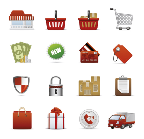 Different Shopping icon mix vector graphic 01