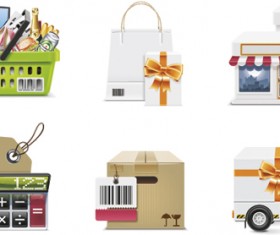 Different Shopping icon mix vector graphic 02