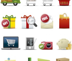 Different Shopping icon mix vector graphic 05